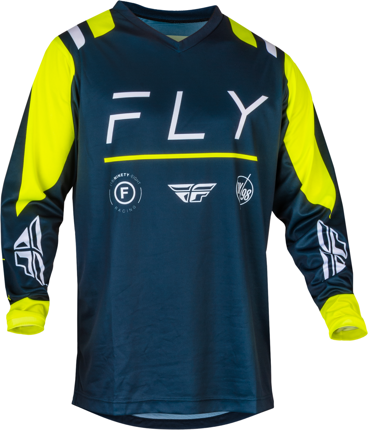 FLY RACING F-16 Jersey Navy/Hi-Vis/White Lg 377-922L