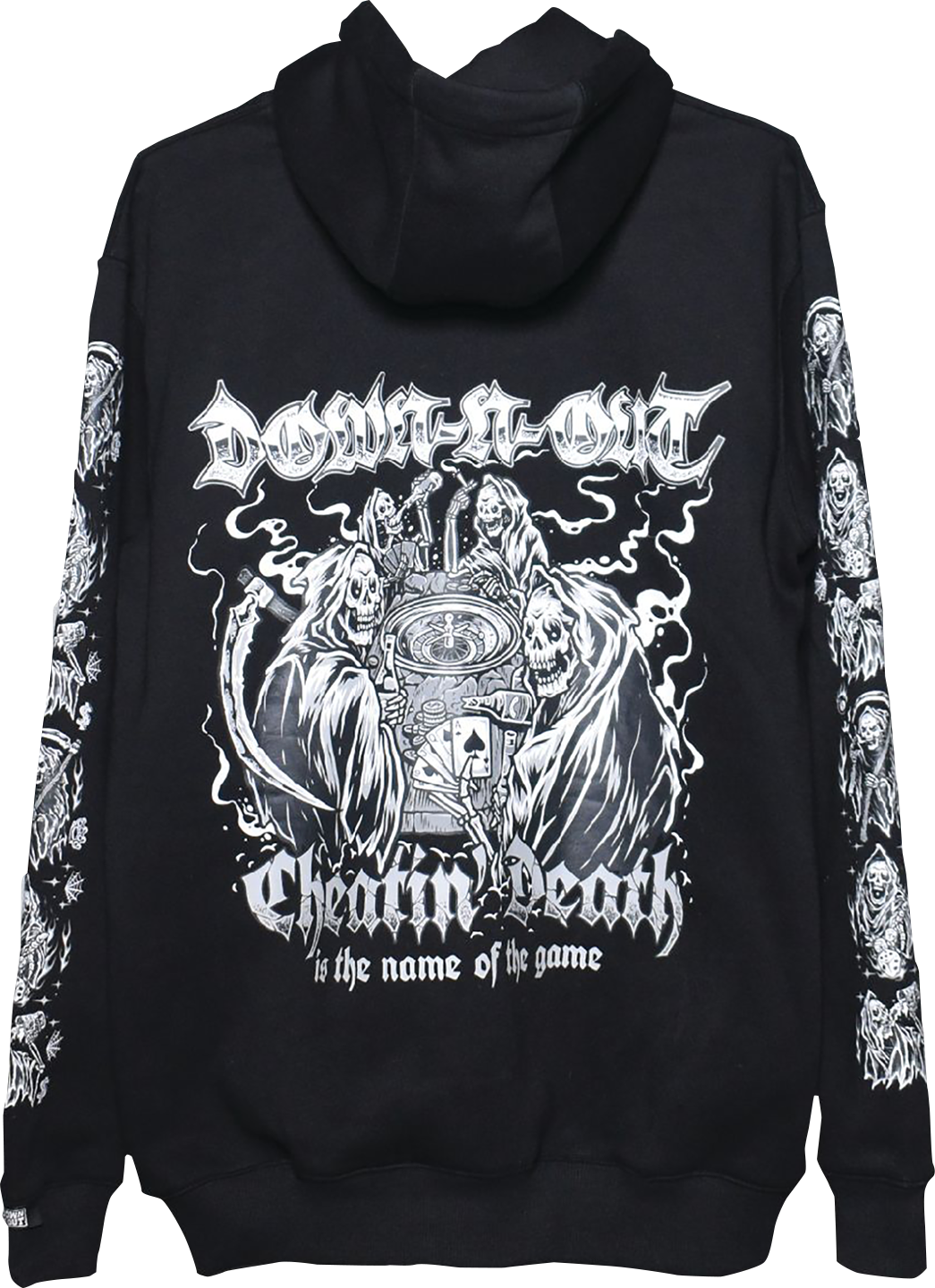 LETHAL THREAT Down-N-Out Cheating Death Hoodie - Black - 3XL DT10054XXXL