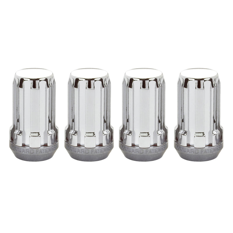 McGard SplineDrive Lug Nut (Cone Seat) M14X1.5 / 1.648in. Length (4-Pack) - Chrome (Req. Tool) 65315