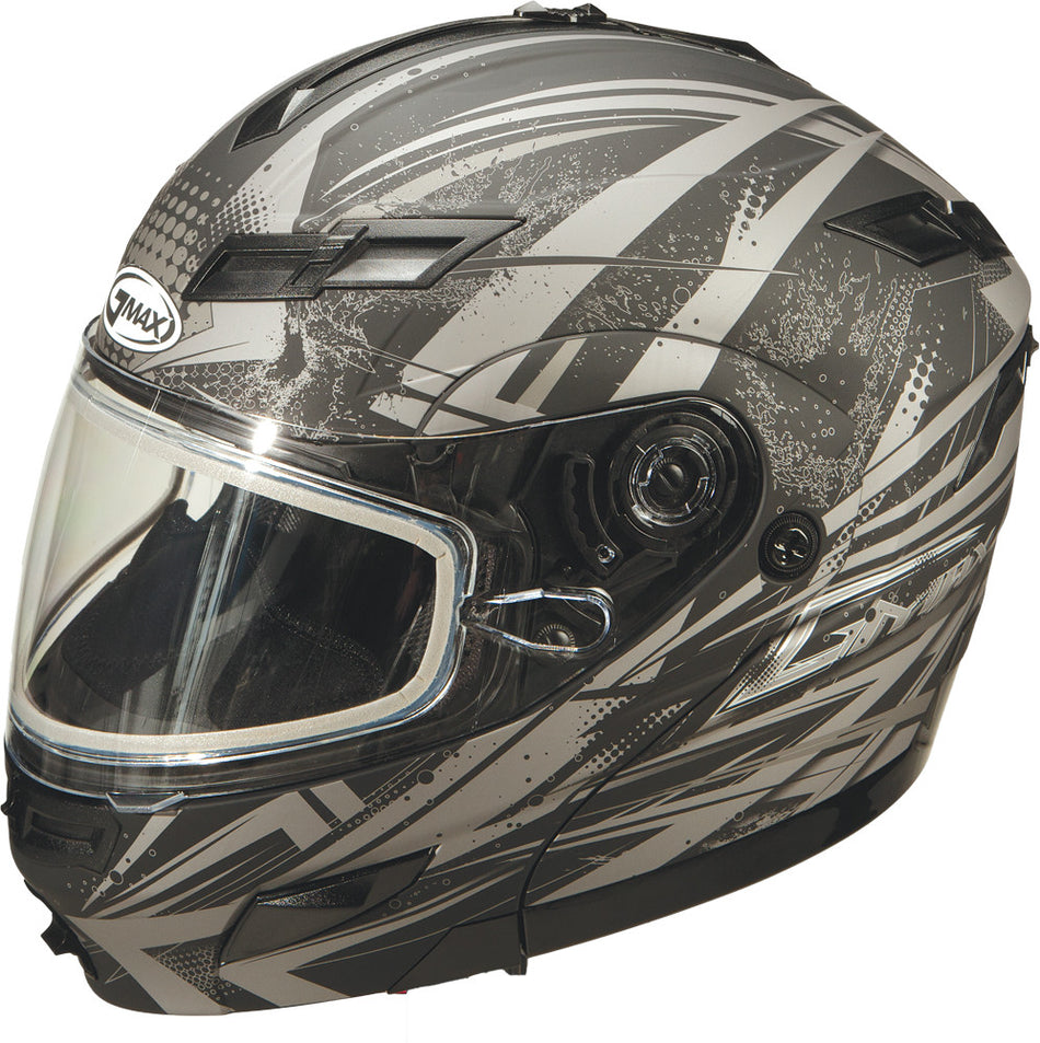 GMAX Gm-54s Modular Helmet Matte Black/Silver 3x G2544559 TC-17