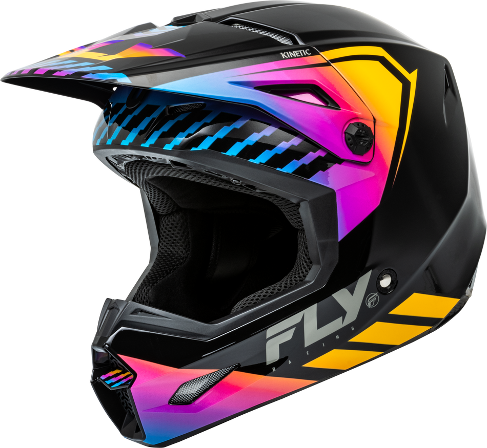 FLY RACING Kinetic Menace Helmet Black/Sunrise Xs F73-8655XS
