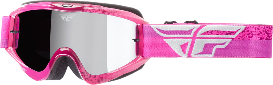 FLY RACING 2018 Zone Composite Goggle Grey/Pink W/Chrome Lens 37-4032