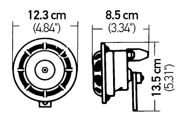 Hella Supertone Horn Set 24V 84w Black LA003399101