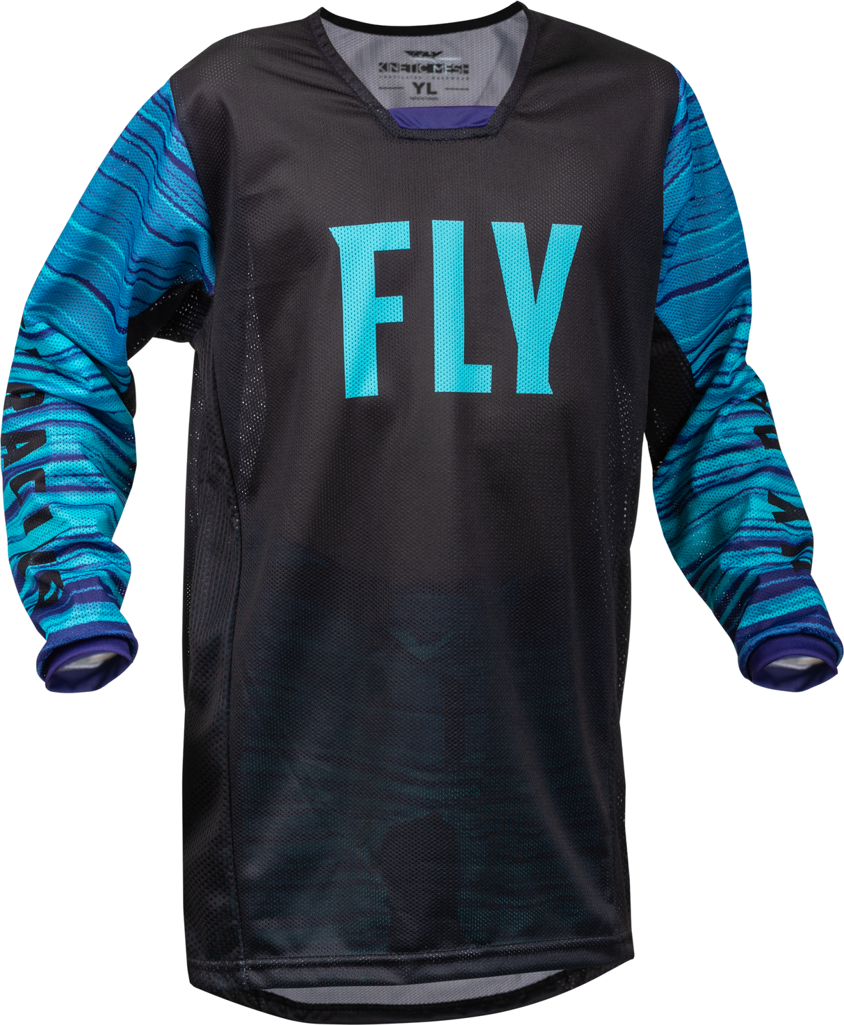 FLY RACING Youth Kinetic Mesh Jersey Black/Blue/Purple Ym 376-332YM