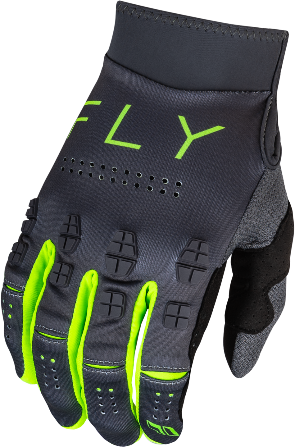 FLY RACING Evolution Dst Gloves Charcoal/Neon Green 2x 377-1112X