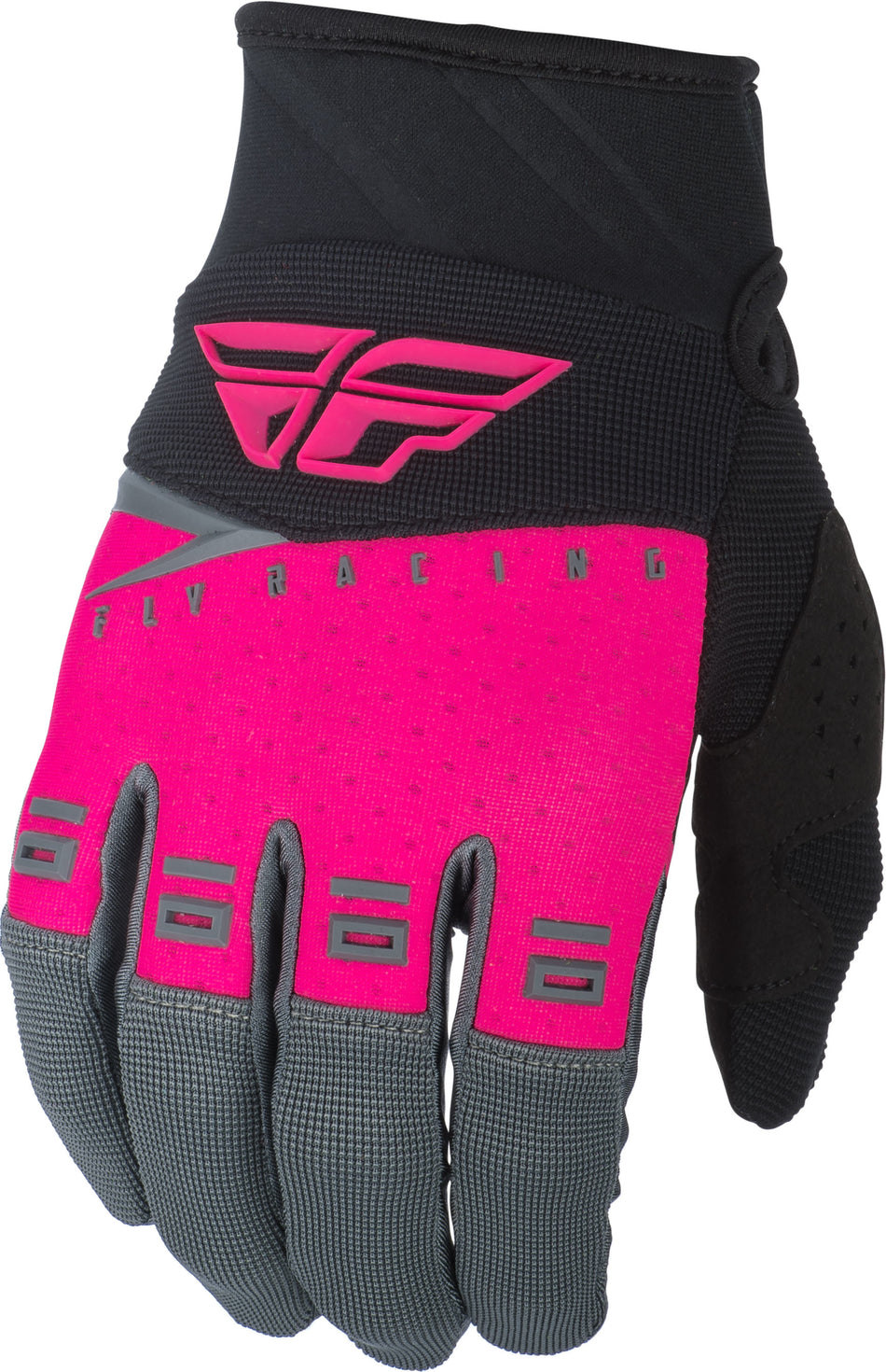 FLY RACING F-16 Gloves Neon Pink/Black/Grey Sz 01 372-91801