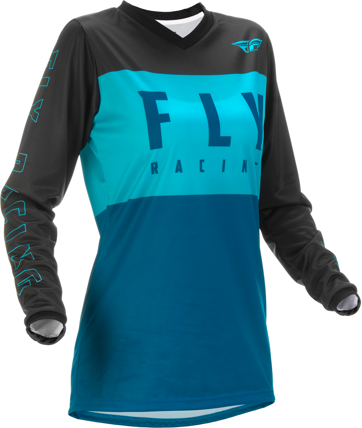 FLY RACING Youth F-16 Jersey Aqua/Dark Teal/Black Yx 375-820YX