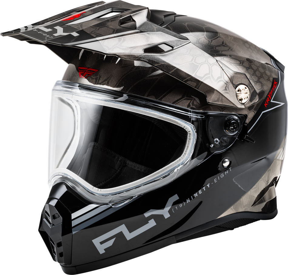 FLY RACING Trekker Cw Conceal Helmet Dual Shld Black/Grey/White 2x 73-313572X