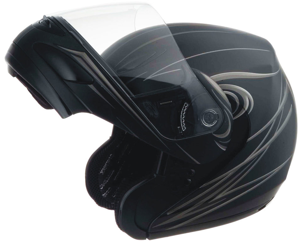GMAX Gm-44 Full Face Derk Helmet Matte Black/Silver X G144397 F.TC-12