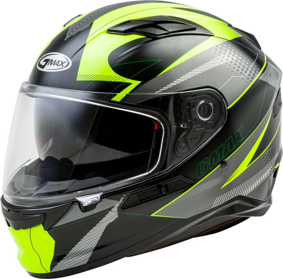 GMAX Ff-98 Full-Face Apex Helmet Black/Hi-Vis 2x G1981688-ECE