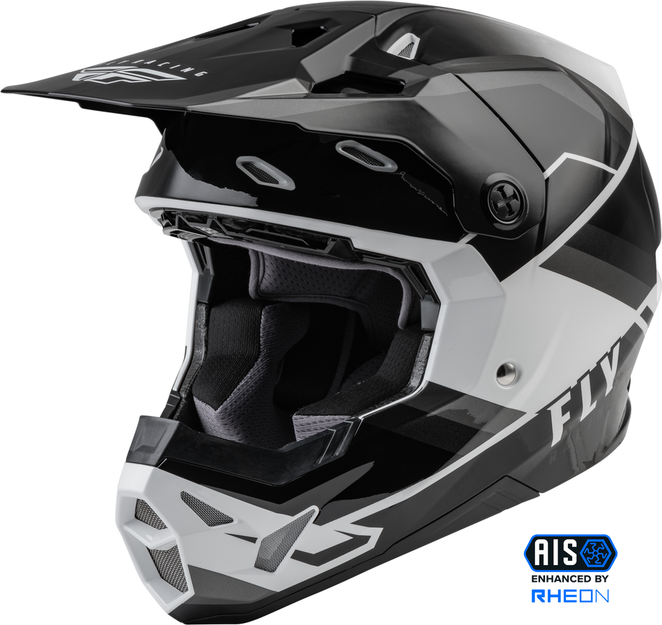 FLY RACING Formula Cp Rush Helmet Grey/Black/White 2x 73-00232X