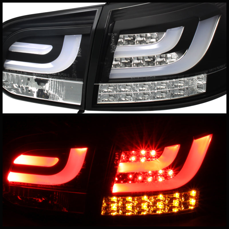 Spyder Volkswagen Golf/GTI 10-13 G2 Type With Light Bar LED Tail Lights Black ALT-YD-VG10-LED-G2-BK 5071767