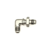 DeatschWerks 6AN Male Flare To 6AN Male Flare Bulkhead Adapter 90-Degree (Incl. Nut) 06-02-0710