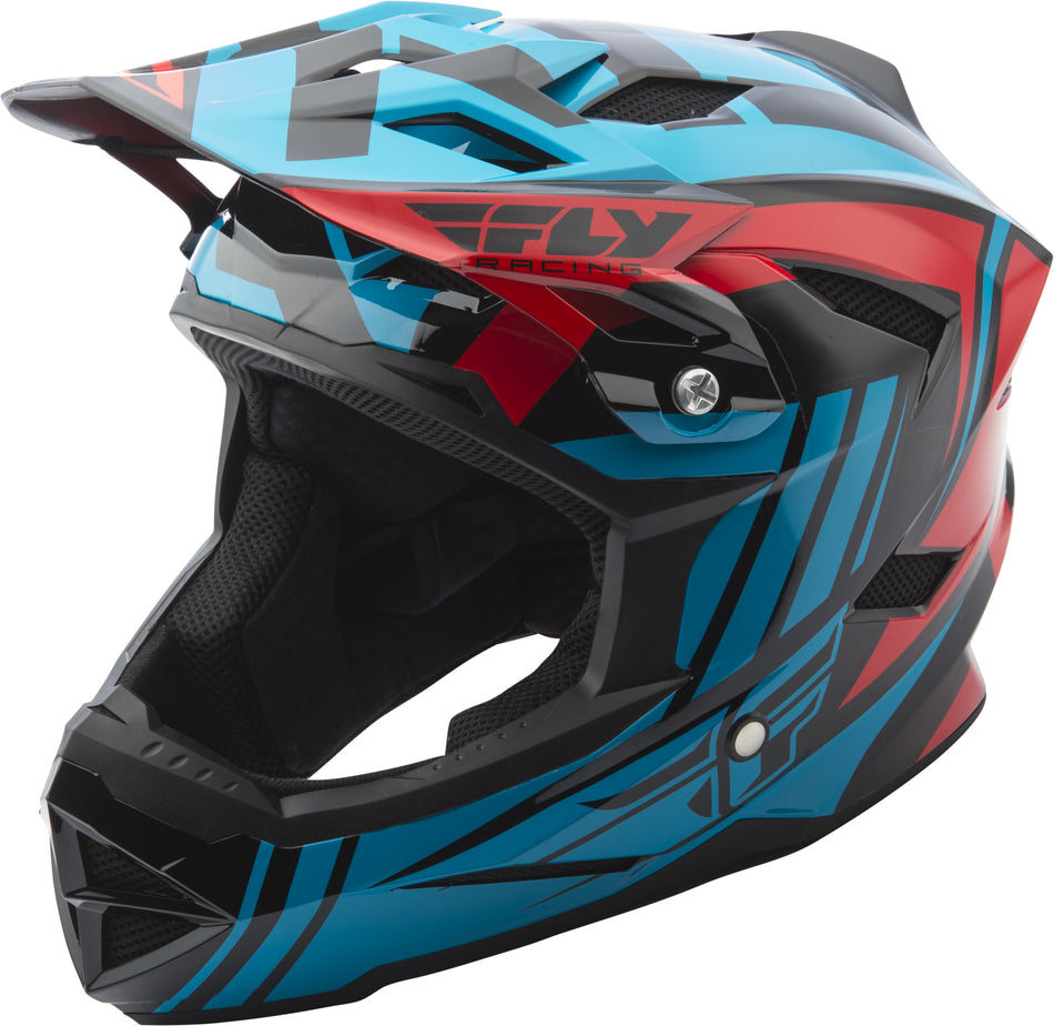 FLY RACING Default Helmet Teal/Red Yl 73-9163YL
