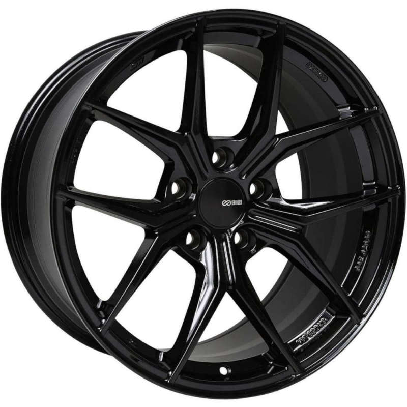 Enkei TSR-X 20x9.5 40mm Offset 5x114.3 BP Gloss Black Wheel 529-295-6540BK