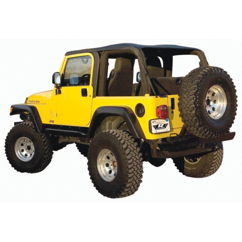 Rampage 1997-2006 Jeep Wrangler(TJ) Excludes LJ Unlimited Frameless Soft Top Kit - Black Diamond 109535