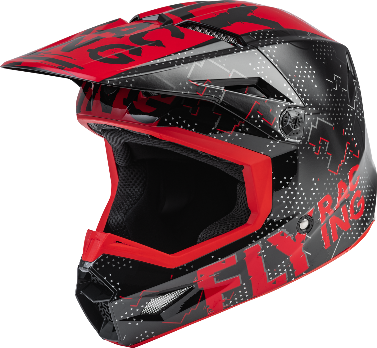 FLY RACING Youth Kinetic Scan Helmet Black/Red Ys F73-3490YS