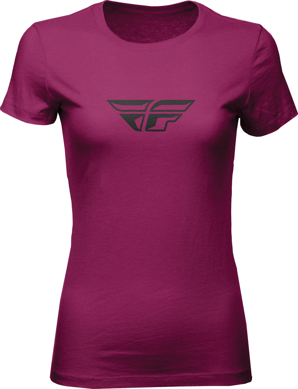 FLY RACING Women's Fly F-Wing Tee Dark Magenta 2x 356-04822X