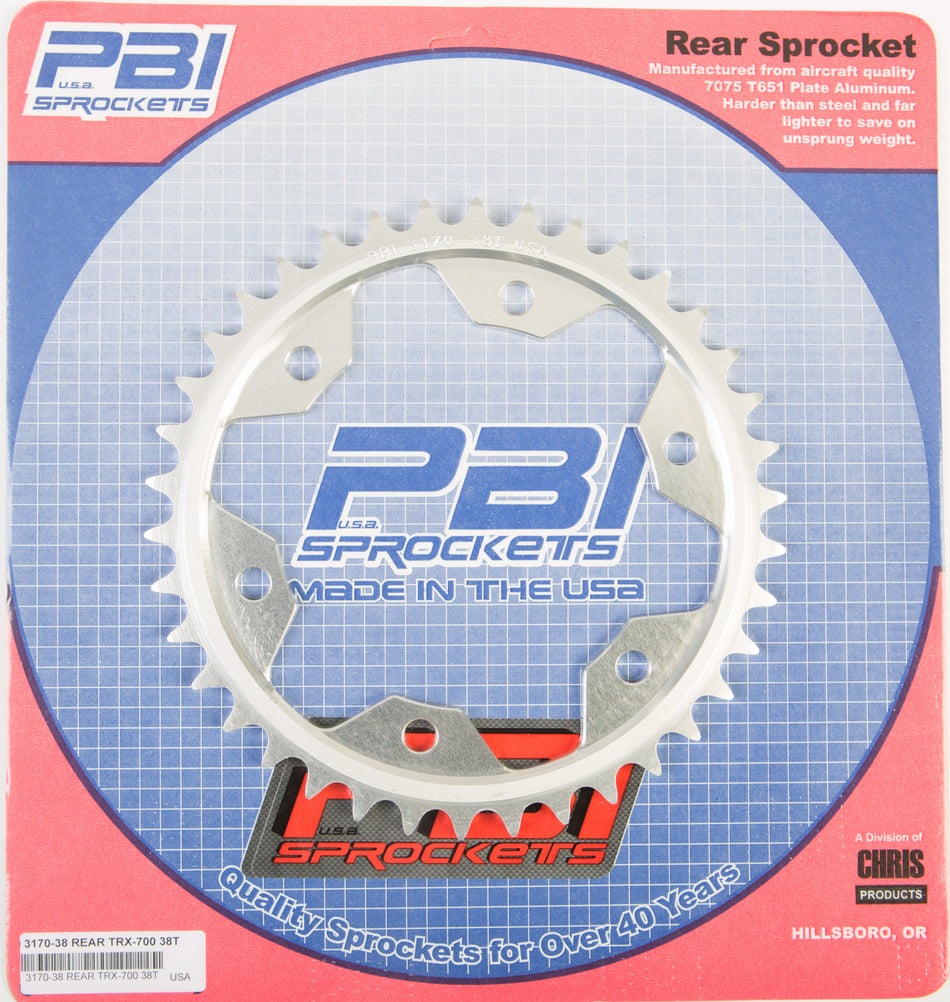 PBIRear Sprocket Aluminum 38t-520 Hon3170-38-3