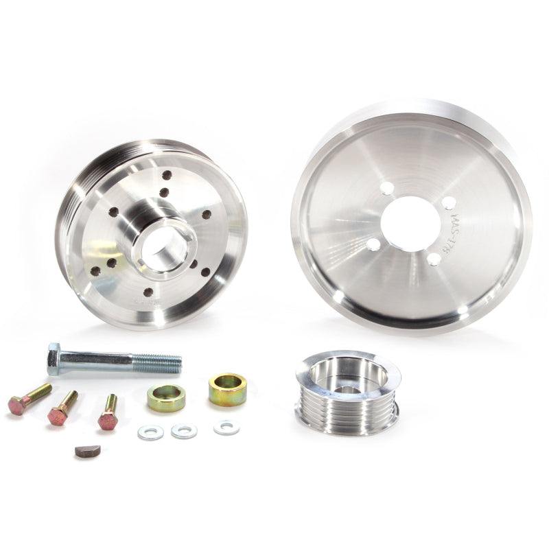 BBK 02-04 Mustang 4.6 GT Underdrive Pulley Kit - Lightweight CNC Billet Aluminum (3pc) 1559