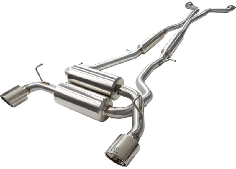 aFe Takeda 2-1/2in 304SS Cat-Back Exhaust Infiniti G37 08-13/Q60 14-15 V6-3.7 w/ Polished Tips 49-36103-P