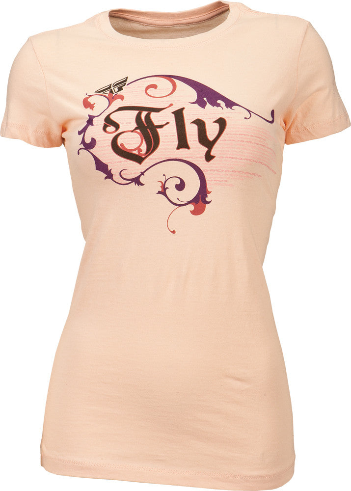 FLY RACING Ever After Ladies Tee Peach 2x 356-02482X