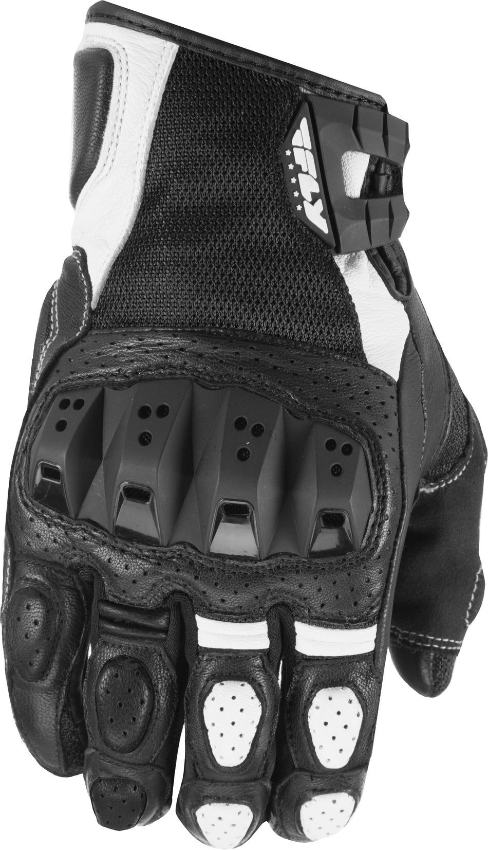 FLY RACING Brawler Gloves Black/White Lg #5884 476-2045~4