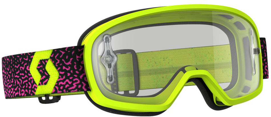 SCOTT Buzz Pro Goggle Yellow/Pink W/Clear Works Lens 262602-4758113