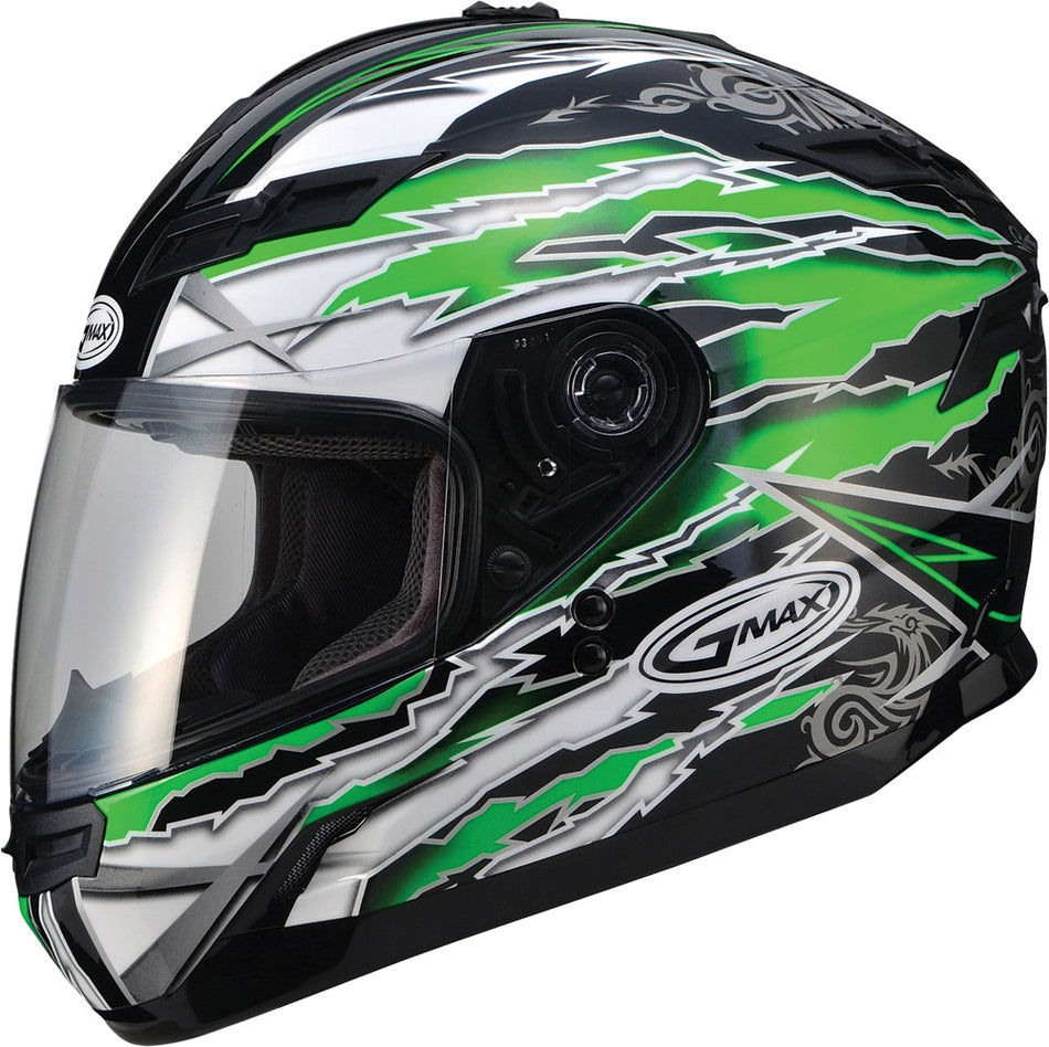 GMAX Gm-78 Full Face Helmet Firestarter Black/Green X G178227 TC-3