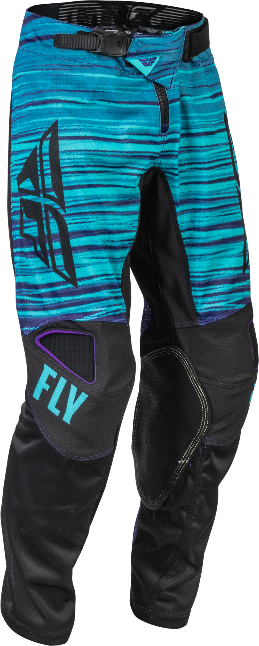 FLY RACING Youth Kinetic Mesh Pants Black/Blue/Purple Sz 22 376-34222