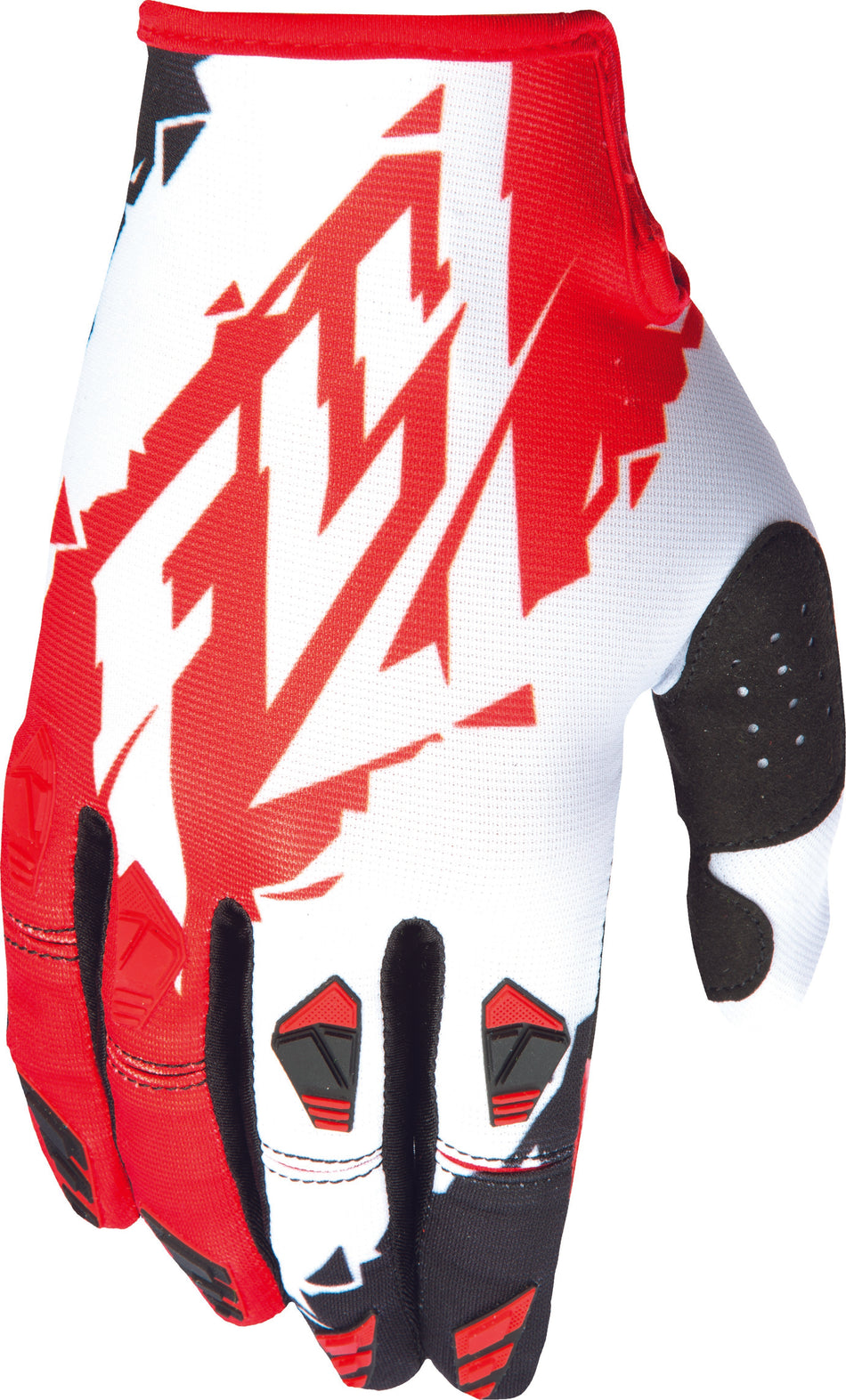 FLY RACING Kinetic Glove Red/White Sz 4 Ys 370-41404