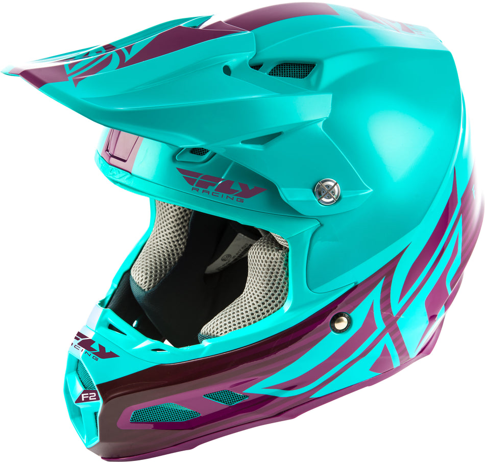 FLY RACING F2 Carbon Shield Helmet Seafoam/Port Xs 73-4247-4