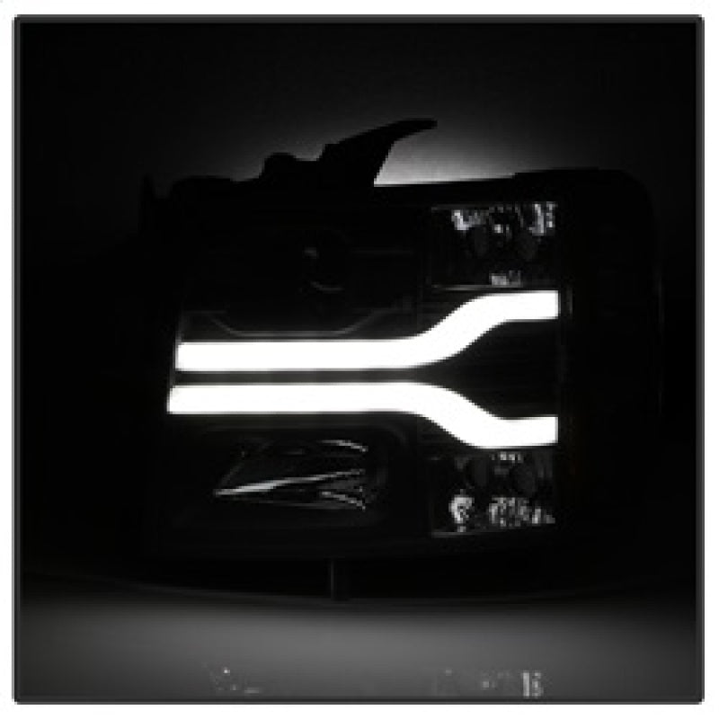 Spyder Chevy Silverado 1500 07-13 Version 3 Projector Headlights - Black PRO-YD-CS07V3-LBDRL-BK 5083609