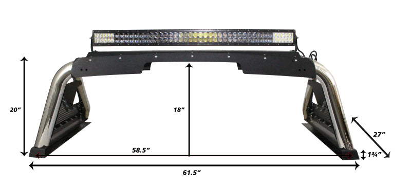 Go Rhino 15-20 Chevy Colorado Sport Bar 2.0 Complete Kit w/Sport Bar + Retractable Light Mnt 915600T