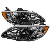 Spyder Mazda 3 04-08 4Dr (Sedan ONLY) Projector Headlights Halogen - DRL Blk PRO-YD-M304-DRL-BK 5017451