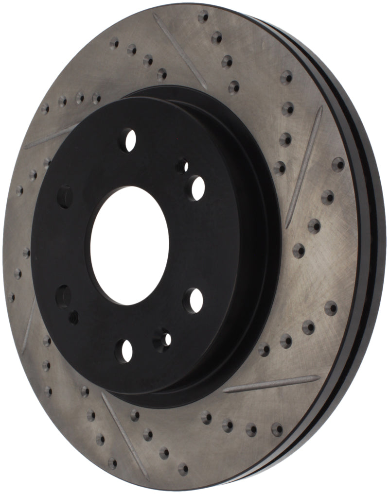 StopTech 05-10 GMC Sierra 1500 (w Rear Drum) / 07-09 GMC Yukon Front Right Slotted & Drilled Rotor 127.66057R