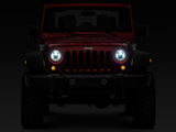 Raxiom 97-18 Jeep Wrangler TJ/JK Axial Series LED Daymaker Headlights- Chrome Housing (Clear Lens) J108043