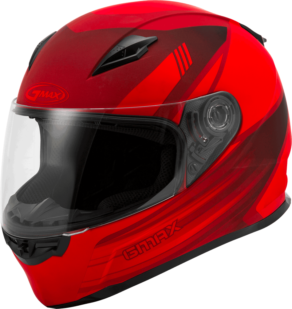 GMAX Ff-49 Full-Face Deflect Helmet Matte Red/Black Lg G1494036