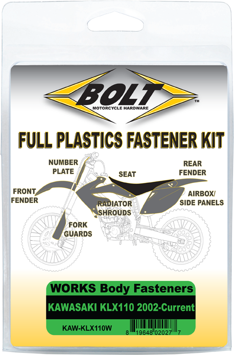 BOLT Body Work Fastener Kit KAW-KLX110W