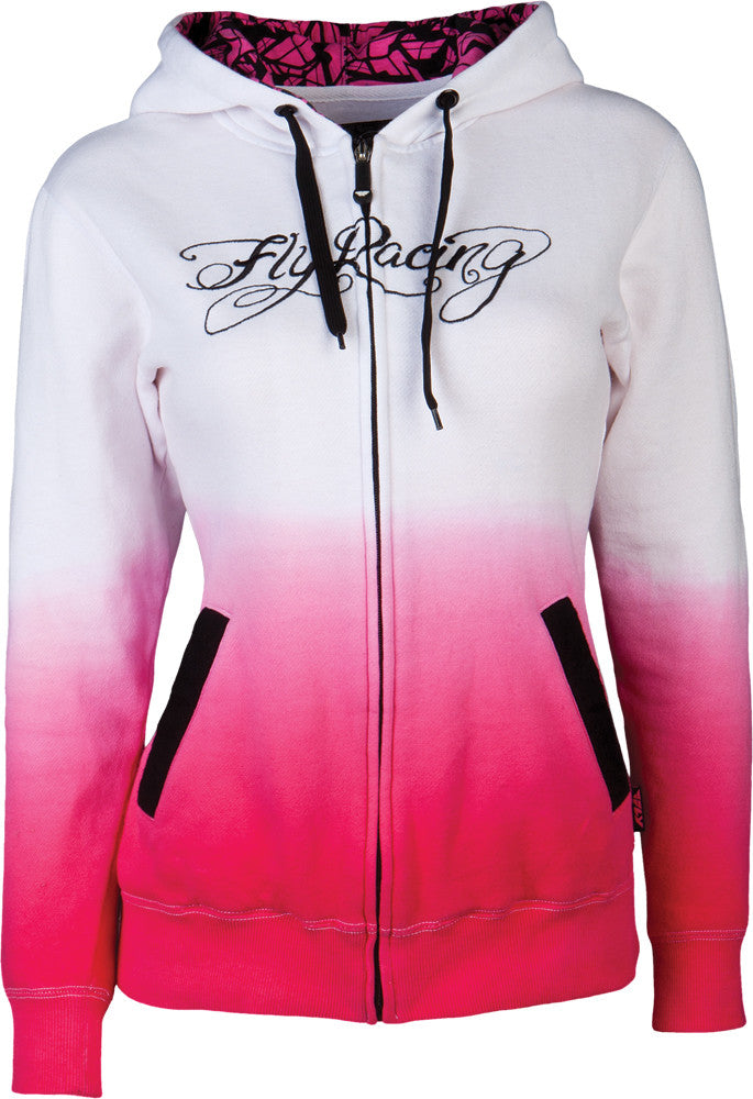 FLY RACING Ombre Zip Hoody Pink/White L 358-0048L