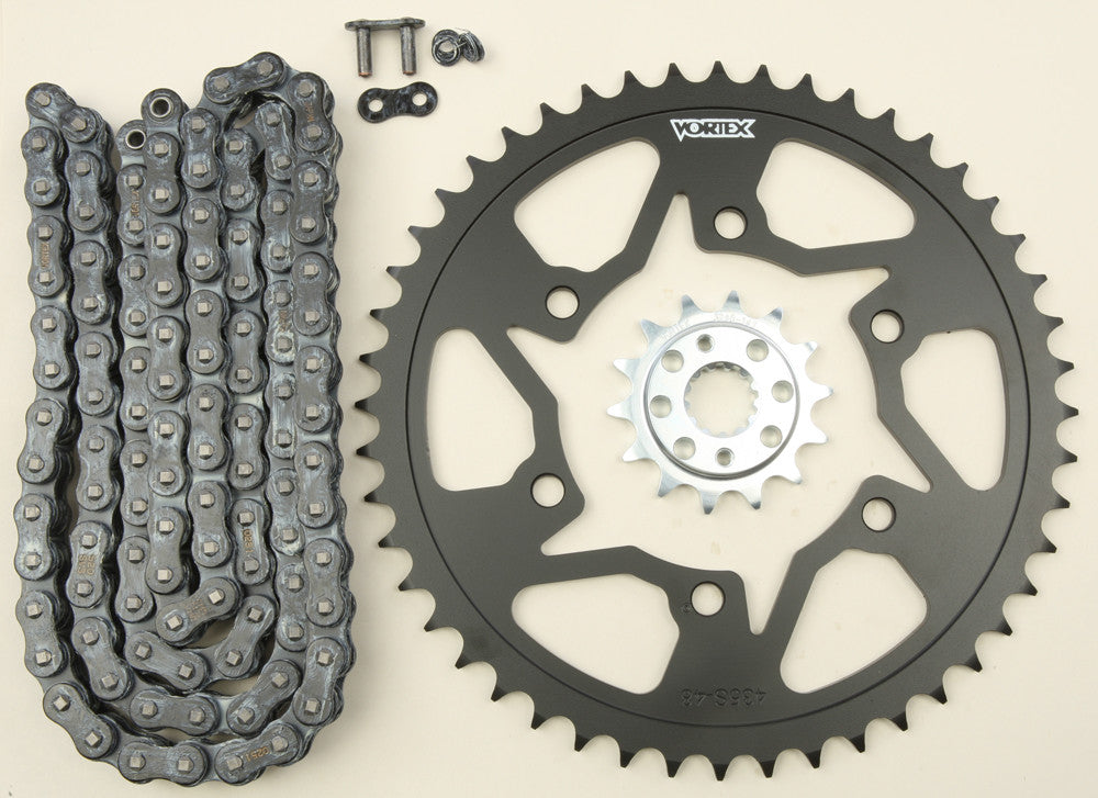 VORTEX Sprocket/Chain Kit Stl/Stl 14/48t Sil Sx3 520-108l Blk CK4265