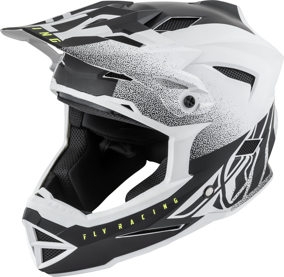 FLY RACING Default Helmet Matte White/Black Ys 73-9171YS