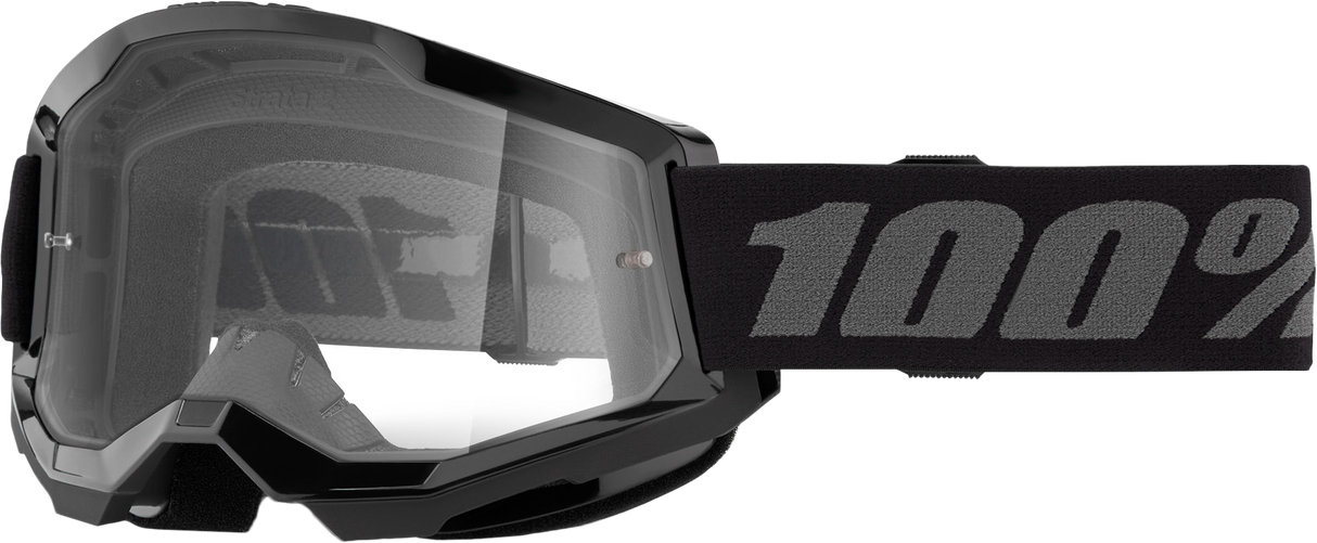 100% Strata 2 Goggle Black Clear Lens 50027-00013