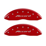 MGP 4 Caliper Covers Engraved Front Accord Engraved Rear Accord Red finish silver ch 20219SACCRD