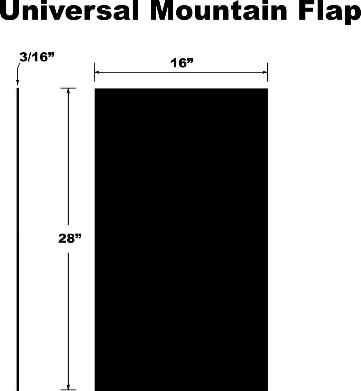 PDPMountain Snowflap Universal BlackSF-UMFPB