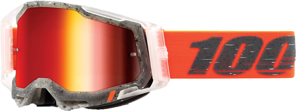 100% Racecraft 2 Goggle Schrute Mirror Red Lens 50010-00014