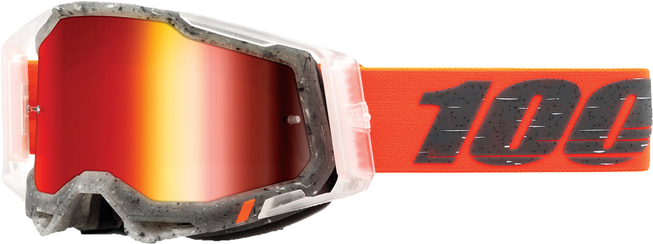 100% Racecraft 2 Goggle Schrute Mirror Red Lens 50010-00014