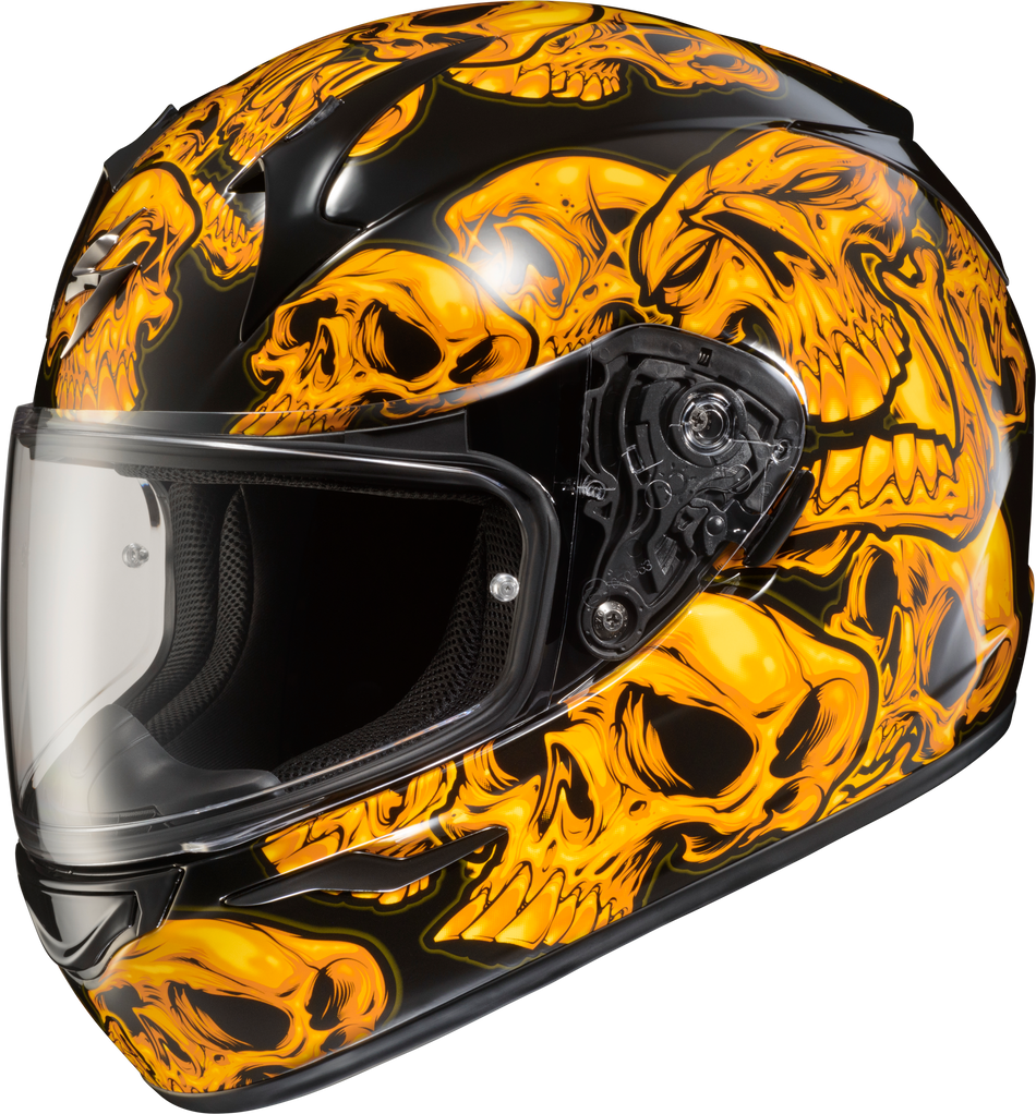 SCORPION EXO Exo-R320 Full-Face Helmet Skull-E Orange 2x 32-3007