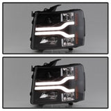 Spyder Chevy Silverado 1500 07-13 Version 3 Projector Headlights - Black PRO-YD-CS07V3-LBDRL-BK 5083609