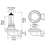 Hella Optilux H8 12V/35W XB Xenon White Bulb (pair) LAH71071372